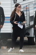 CANDRA BULLOCK on the Set of Her New Movie Bird Box in Los Angeles 10/30/2017