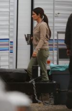CANDRA BULLOCK on the Set of Her New Movie Bird Box in Los Angeles 10/30/2017
