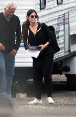 CANDRA BULLOCK on the Set of Her New Movie Bird Box in Los Angeles 10/30/2017