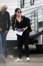 CANDRA BULLOCK on the Set of Her New Movie Bird Box in Los Angeles 10/30/2017