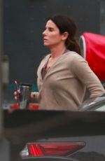 CANDRA BULLOCK on the Set of Her New Movie Bird Box in Los Angeles 10/30/2017