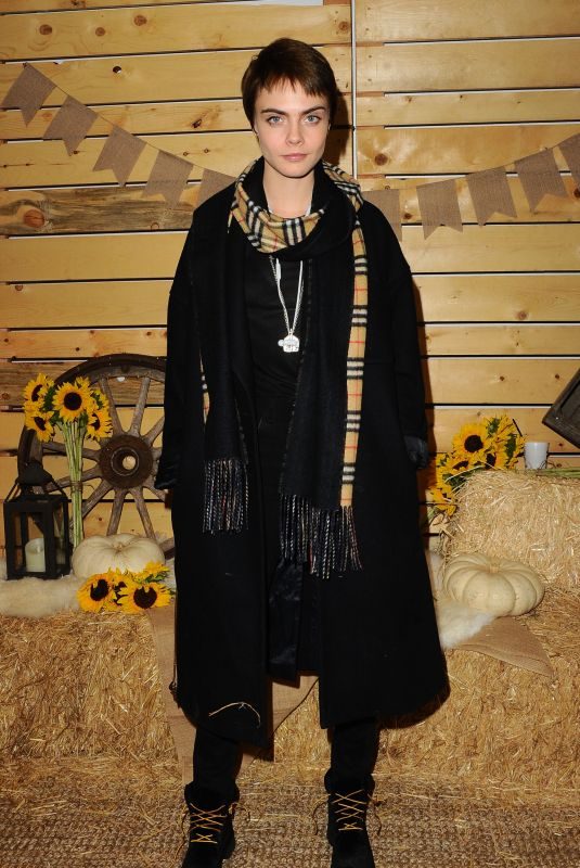 CARA DELEVINGNE at Bollare Holiday Harvest x Timberland Fall Style Event in Beverly Hills 11/14/2017