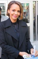 CARMEN EJOGO Leaves AOL Build in New York 11/20/2017