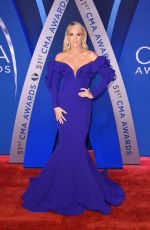 CARRIE UNDERWOOD at 51st Annual CMA Awards in Nashville 11/08/2017