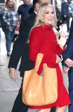 CARRIE UNDERWOOD at Good Morning America in New York 11/02/2017