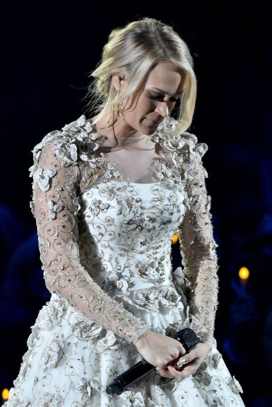 CARRIE UNDERWOOD Performs at 51st Annual CMA Awards in Nashville 11/08/2017