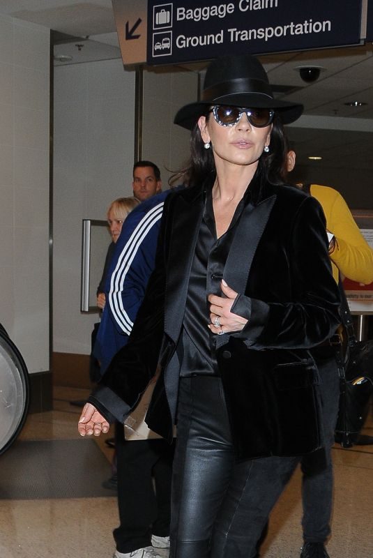 CATHERINE ZETA JONES at Los Angeles International Airport 11/08/2017