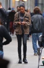CHANEL IMAN Out and About in New Yrok 11/09/2017