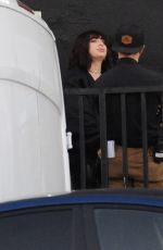 CHARLI XCX Takes a Smoke Break on the Set of Her New Music Video in Los Angeles 11/10/2017