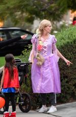 CHARLIZE THERON Heading to a Halloween Party in Los Angeles 10/31/2017