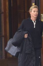 CHARLIZE THERON Leaves Her Hotel in Montreal 11/08/2017