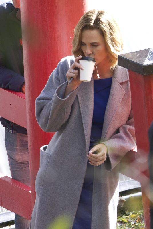 CHARLIZE THERON on the Set of Flarsky in Montreal 11/06/2017