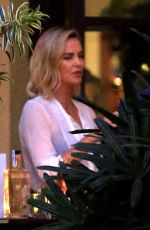 CHARLIZE THERON Out for a Drinks with a Friend in Beverly Hills 11/13/2017