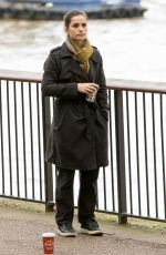 CHARLOTTE RILEY on the Set of Press in London 11/16/2017