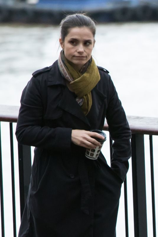 CHARLOTTE RILEY on the Set of Press in London 11/16/2017