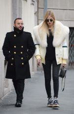 CHIARA FERRAGNI Out Shopping in Milan 11/13/2017