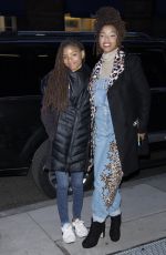 CHLOE and HALLE BAILEY Arrives at AOL Build in New York 11/17/2017