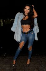 CHLOE KHAN in Ripped Jeans Night Out in Liverpool 11/07/2017