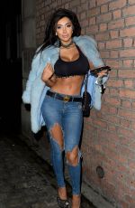 CHLOE KHAN in Ripped Jeans Night Out in Liverpool 11/07/2017