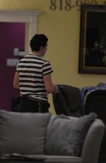 CHLOE MORETZ and Brooklyn Beckham at a Nail Salon in Los Angeles 11/19/2017