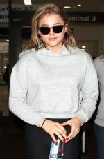 CHLOE MORETZ at LAX Airport in New York 11/29/2017