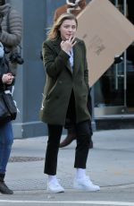 CHLOE MORETZ on the Set of The Widow in New York 11/11/2017