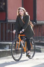 CHLOE MORETZ on the Set of The Widow in New York 11/12/2017