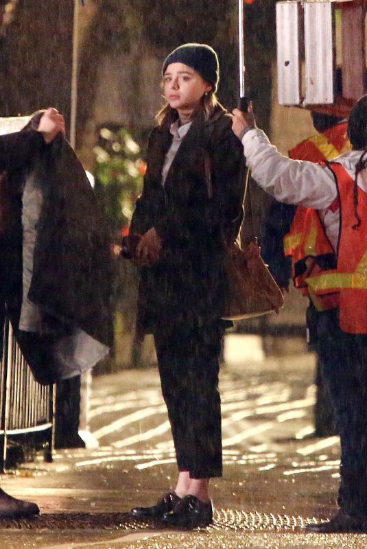 CHLOE MORETZ on the Set of The Widow in Toronto 11/02/2017