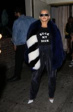 CHRISTINA AGUILERA Leaves Delilah in Los Angeles 11/03/2017