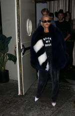 CHRISTINA AGUILERA Leaves Delilah in Los Angeles 11/03/2017