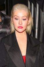 CHRISTINA AGUILERA Night Out in West Hollywood 11/20/2017
