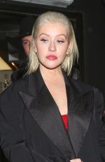 CHRISTINA AGUILERA Night Out in West Hollywood 11/20/2017