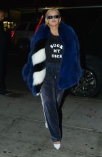 CHRISTINA AGUILERA Out for Dinner in Hollywood 11/03/2017