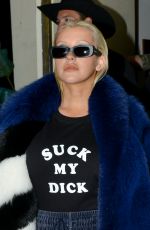 CHRISTINA AGUILERA Out for Dinner in Hollywood 11/03/2017