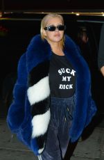 CHRISTINA AGUILERA Out for Dinner in Hollywood 11/03/2017