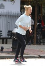 CLAIRE DANES Out Jogging in New York 11/03/2017