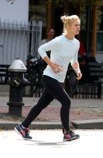 CLAIRE DANES Out Jogging in New York 11/03/2017