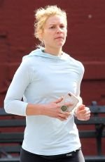CLAIRE DANES Out Jogging in New York 11/03/2017