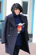 CLAUDIA WINKLEMAN Leaves Her Hotel in Blackpool 11/18/2017