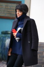 CLAUDIA WINKLEMAN Leaves Her Hotel in Blackpool 11/18/2017