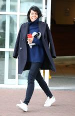 CLAUDIA WINKLEMAN Leaves Her Hotel in Blackpool 11/18/2017