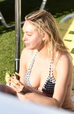 CORINNE OLYMPIOS in Bikini at a Pool in Miami 11/26/2017