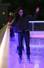 COURTENEY COX Ice Skating at Natural History Museum Ice Rink in London 11/21/2017