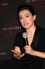 DAISY RIDLEY at Star Wars: The Last Jedi Press Conference in Mexico City 11/21/2017