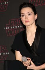 DAISY RIDLEY at Star Wars: The Last Jedi Press Conference in Mexico City 11/21/2017