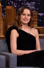 DAISY RIDLEY at Tonight Show Starring Jimmy Fallon in New York 11/28/2017