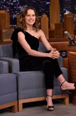 DAISY RIDLEY at Tonight Show Starring Jimmy Fallon in New York 11/28/2017