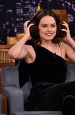 DAISY RIDLEY at Tonight Show Starring Jimmy Fallon in New York 11/28/2017