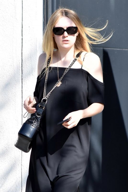 DAKOTA FANNING at Nine Zero One Salon in West Hollywood 11/27/2017