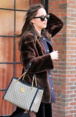 DAKOTA JOHNSON Leaves Her Hotel in New York 11/03/2017